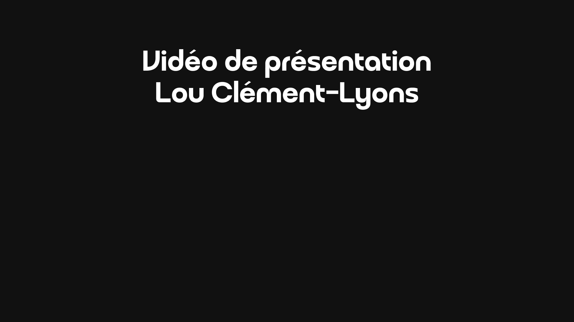 Présentation vidéo